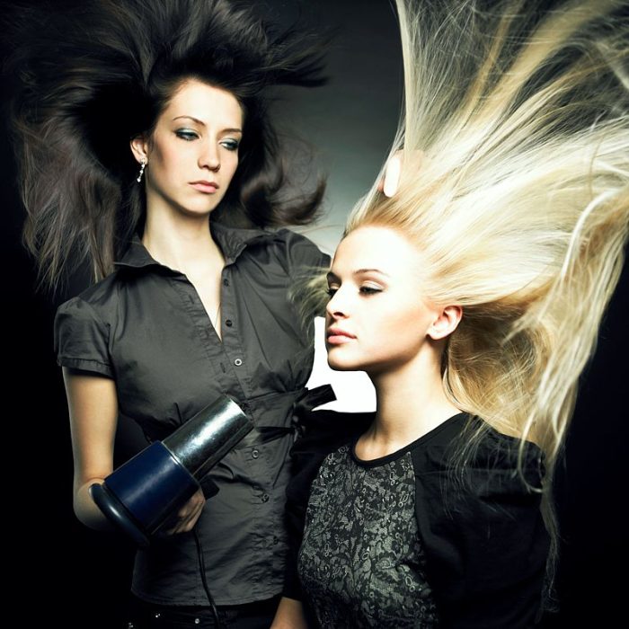woman in a beauty salon. conceptual photo